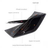 Brown Men's PU Leather Bifold Wallet - Slim Short Design with Zipper Coin Pocket - Multi Card Slots and ID Window for Everyday Use