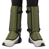 Green Outdoor Waterproof Leg Gaiters - Anti-Snake Bite & Scratch Protection Boot Covers - Breathable Nylon Oxford Leg Guards for Hiking Camping