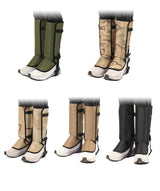 Green Outdoor Waterproof Leg Gaiters - Anti-Snake Bite & Scratch Protection Boot Covers - Breathable Nylon Oxford Leg Guards for Hiking Camping - 45-Degree Angle