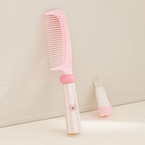 Pink 3-Piece Aesthetic Hair Brush Set - Detangling Air Cushion & Volumising Roller Comb with Hidden Cleaning Claw - Scalp Massage Styling Kit