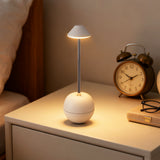 Red Creative Tumbler LED Night Light - Rechargeable RGB Desk Lamp with Remote Control - Height Adjustable, Brightness Adjustable, Bedside Ambient Light - Rear View