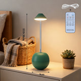 Green Creative Tumbler LED Night Light - Rechargeable RGB Desk Lamp with Remote Control - Height Adjustable, Brightness Adjustable, Bedside Ambient Light - Front View