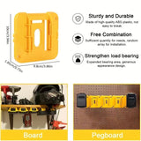 Yellow 5 Pack Battery Mount Holder for Dewalt 18V 20V 60V Lithium Batteries - Heavy Duty ABS Wall Storage Rack - Workshop Garage Organiser