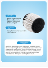 Magic Laundry Balls Set of 4 - Anti-Pilling Fuzzy Lint Remover for Washing Machine - Rear View