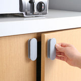 Grey 10-Pack No-Drill Window Handle Cabinet Pulls - Adhesive Mounting for Easy Installation - Front View