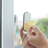 Black 10-Pack No-Drill Window Handle Cabinet Pulls - Adhesive Mounting for Easy Installation - Rear View