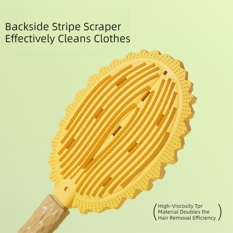 Yellow Pet Durian Massage Comb 2-Pack - Cat Deshedding Brush with Dual-Sided TPR Design for Soft Skin and Fur Cleaning
