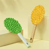 Green Pet Durian Massage Comb 2-Pack - Cat Deshedding Brush with Dual-Sided TPR Design for Soft Skin and Fur Cleaning - Side View