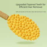 Green Pet Durian Massage Comb 2-Pack - Cat Deshedding Brush with Dual-Sided TPR Design for Soft Skin and Fur Cleaning - Top-Down View