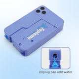 2 Pcs Green Mini Foldable Phone Water Gun - Portable Dual-Nozzle Spray Toy for Summer Fun and Stress Relief - Side View