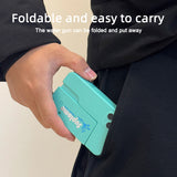 2 Pcs Blue Mini Foldable Phone Water Gun - Portable Dual-Nozzle Spray Toy for Summer Fun and Stress Relief - Top-Down View