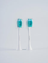 White 03TB Electric Toothbrush Replacement Heads 2-Pack - Blue Light Whitening Sonic Cleaning Brush Heads for Smart Toothbrushes