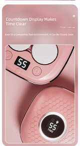 Pink Portable Sonic Wave Contact Lens Cleaner with LED Makeup Mirror - Automatic Electric Lens Cleaning Case for Daily Use - Side View