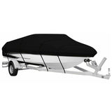 Black Heavy Duty Waterproof Tarp Covers with Storage Bag, Fits V-Hull, Fish&Ski, Pro-Style, Fishing, Runabout, Bass Boats, 14-16FT(530cm*290cm)