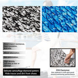 Snow Camouflage EVA Boat Deck Mat - Non-Slip, Waterproof Flooring for Yacht, Boat, and Outdoor Use(1200x300x5mm) - Front View