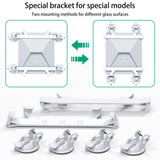 White Star Mini Car Suction Mount Bracket - Universal Glass Mount for Roof, Skylight, and Vehicle Windows - Top-Down View