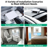 White Star Mini Car Suction Mount Bracket - Universal Glass Mount for Roof, Skylight, and Vehicle Windows - 45-Degree Angle