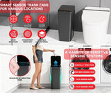 White Smart Sensor Trash Can – Slim, Durable, and Hands-Free Waste Bin for Kitchen, Bathroom, or Living Room - Top-Down View