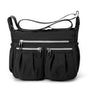 Black Multi-Pocket Lightweight Nylon Crossbody Bag – Stylish, Functional, and Spacious Shoulder Bag for Women