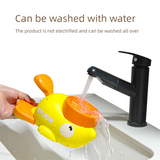 Yellow Interactive Duck-Shaped Automatic Pet Feeder – Smart Treat Dispenser for Cats & Dogs with 3 Adjustable Port Sizes - Side View