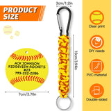 Brown DIY Basketball Keychain – Acrylic Ball Pendant with Nylon Rope, 2-Pack - Side View