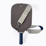 Dark khaki Neoprene Pickleball Paddle Cover – Waterproof Side Pocket Design, Shoulder Bag Style
