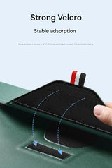 3-in-1 PU Leather Laptop Sleeve with Stand & Mouse Pad + Accessory Pouch(Gray) - Close-Up Angle