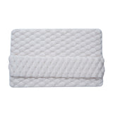 Luxury Plush Memory Foam Bath Mat with Foot Drying Panel - Super Absorbent & Non-Slip Bathroom Rug(Checkered beige) - 45-Degree Angle