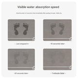 Super Absorbent Quick-Dry Diatomite Bath Mat - Non-Slip Suede Finish Bathroom Floor Mat(letter Gray ) - Front View