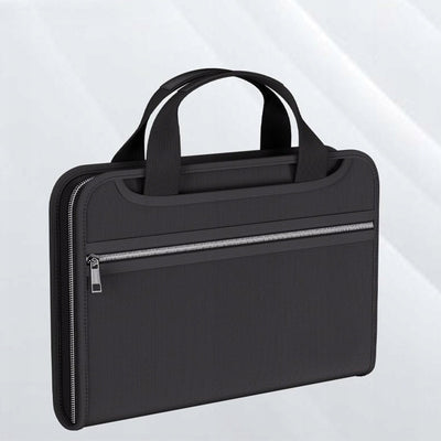 Fireproof & Waterproof Expanding File Folder Organizer with Zipper - Large Capacity Document Safe Bag(Silver zipper handle model)