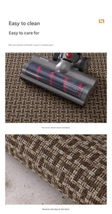 Absorbent & Dirt-Resistant Woven Kitchen Mat - Non-Slip Runner Rug for Home(Interlocking Black)