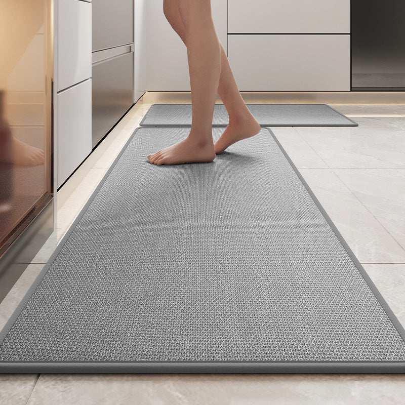 Absorbent & Dirt-Resistant Woven Kitchen Mat - Non-Slip Runner Rug for Home(Style Woven Gray)