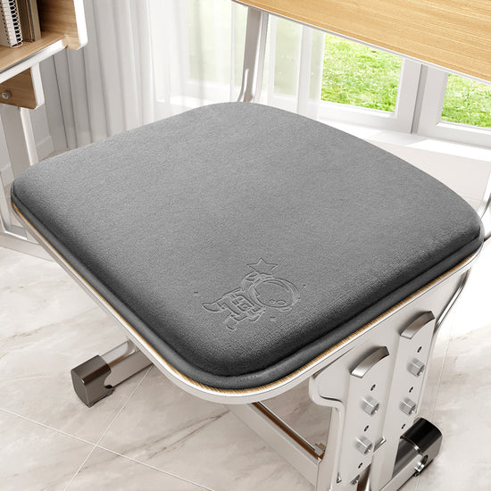 Memory Foam Student Seat Cushion - Pressure Relief, Non-Slip with Adjustable Straps for Healthy Posture(Astronaut Gray 36x34cm)