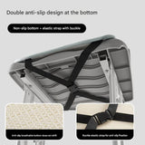 Memory Foam Student Seat Cushion - Pressure Relief, Non-Slip with Adjustable Straps for Healthy Posture(Astronaut Gray 36x34cm) - Side View