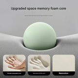 Memory Foam Student Seat Cushion - Pressure Relief, Non-Slip with Adjustable Straps for Healthy Posture(Astronaut Pink 36x34cm) - Top-Down View