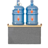 2pc Foldable Fabric Storage Bin with Steel Frame & Handles - 26L Stackable Closet Organizer(Grey) - Top-Down View