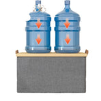 2pc Foldable Fabric Storage Bin with Steel Frame & Handles - 26L Stackable Closet Organizer(Blue)