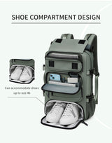 4-in-1 Convertible Travel Backpack & Briefcase - Large Capacity, 16