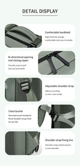 4-in-1 Convertible Travel Backpack & Briefcase - Large Capacity, 16