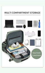 4-in-1 Convertible Travel Backpack & Briefcase - Large Capacity, 16