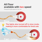 Red Interactive Smart Electric Cat Toy Ball - Automatic Irregular Rolling Teaser for Independent Play - Side View