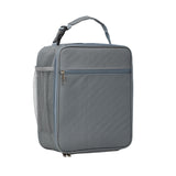 Grey Portable Insulated Lunch Bag - Large Capacity Thermal Cooler Tote with Shoulder Strap for Work, School, and Picnic