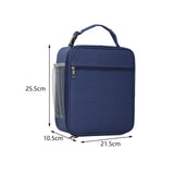 Grey Portable Insulated Lunch Bag - Large Capacity Thermal Cooler Tote with Shoulder Strap for Work, School, and Picnic