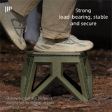 Blue Portable Folding Stool - Compact Lightweight Plastic Step Stool for Camping, Fishing, Kids, and Home Use