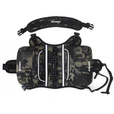 Camuflaje Saddle Bag Dog Backpack - Adjustable Harness Pack for Hiking, Camping & Travel with Medium to Large Dogs