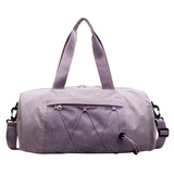 Purple Stylish Sports Gym Bag for Women - Lightweight Travel Duffel with Wet/Dry Pocket