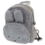 Grey Adorable Sherpa Animal Mini Backpack - Cute Bunny & Bear Convertible Crossbody Bag for Girls