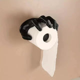 Creative Hand-Shaped Toilet Paper Holder - Unique Wall-Mounted Design - Front View
