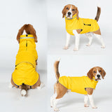 M Yellow All-Season Pet Raincoat - Waterproof & Dustproof High-Collar Dog Windbreaker for Spring - Front View