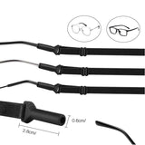 (10-Pack) Adjustable Anti-Slip Eyeglass Straps - Secure Sports Eyewear Retainer Cord for Men, Women & Kids - Front View